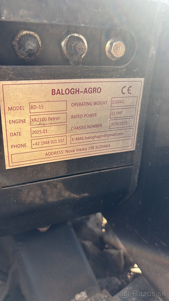 Minibager 1,5t brigss straton 13,5hp - 7