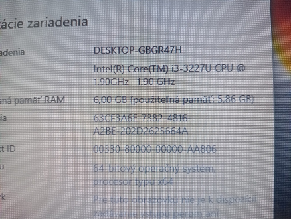 predám Dell Vostro / 6gb ram/ Intel core i3 /120gb ssd disk - 7