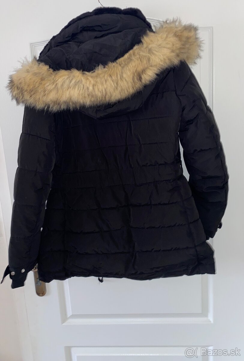 Zara damska zimna cierna bunda velkost S - 7