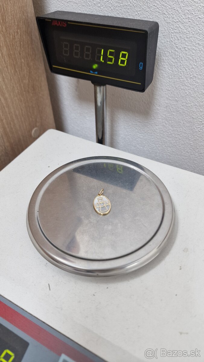 Zlatý náhrdelník lanko s anielikom - 7