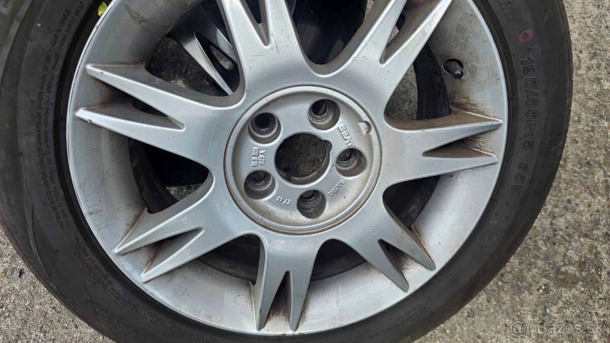 Elektróny 5x100 a letné pneu 195/55 R15 - 7
