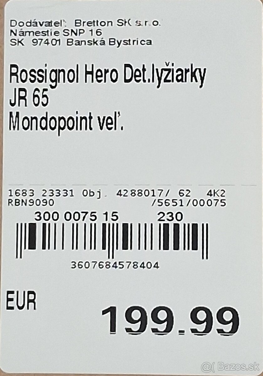 Lyžiarky Detské Rossignol Hero JR 65, EU 36,5 - 7
