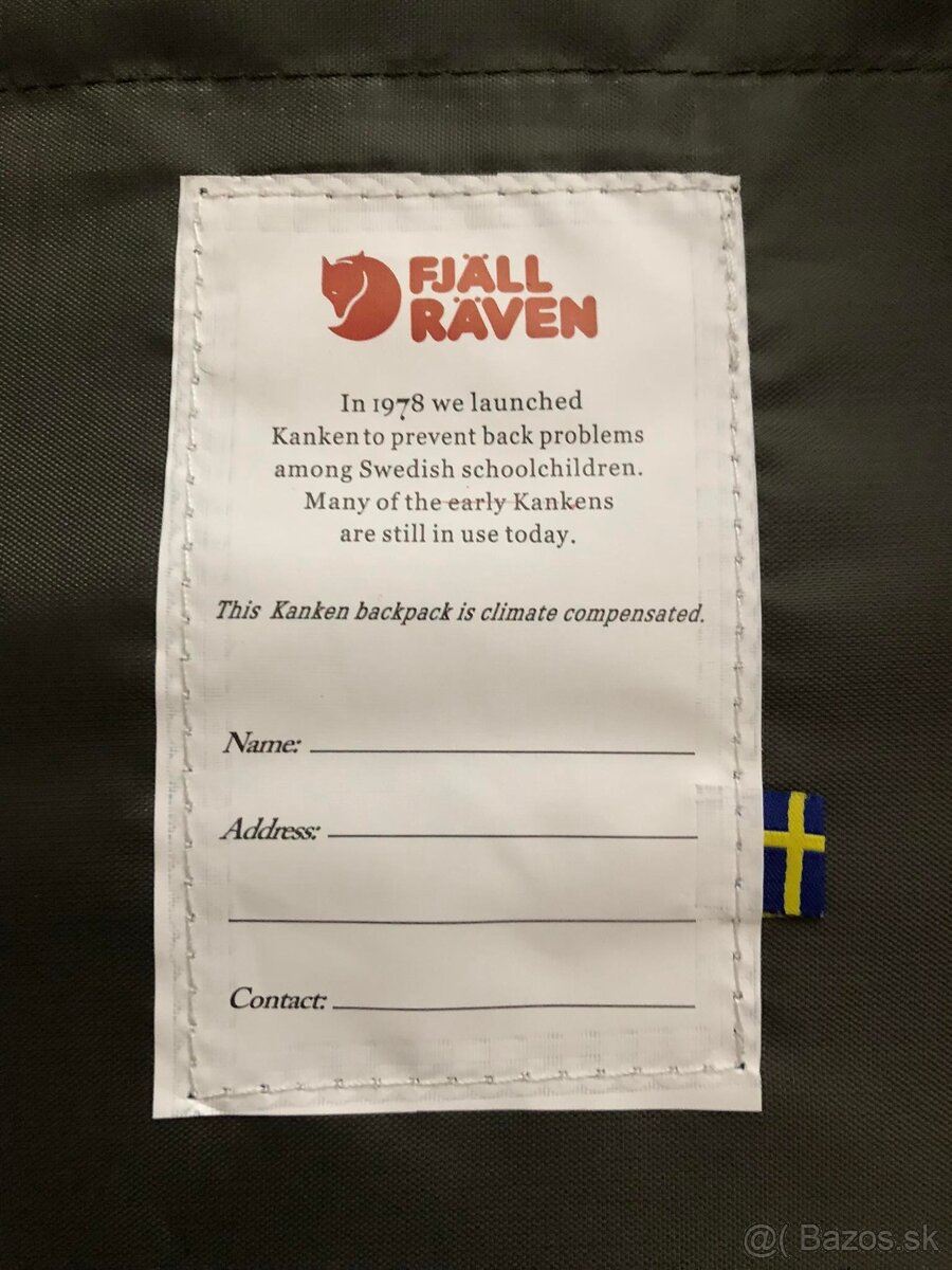 Batoh Fjällräven Kanken military s hnedými prvkami - 7
