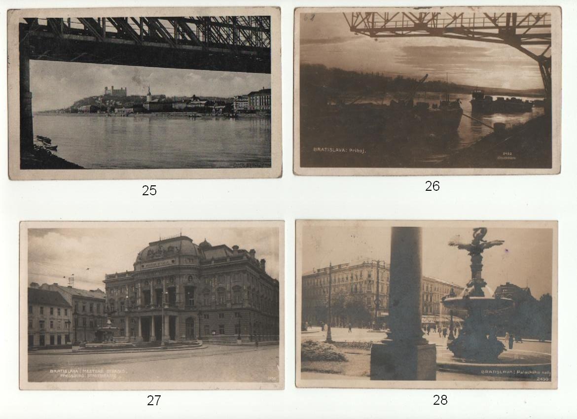 Staré čiernobiele a farebné pohľadnice Bratislava - 7