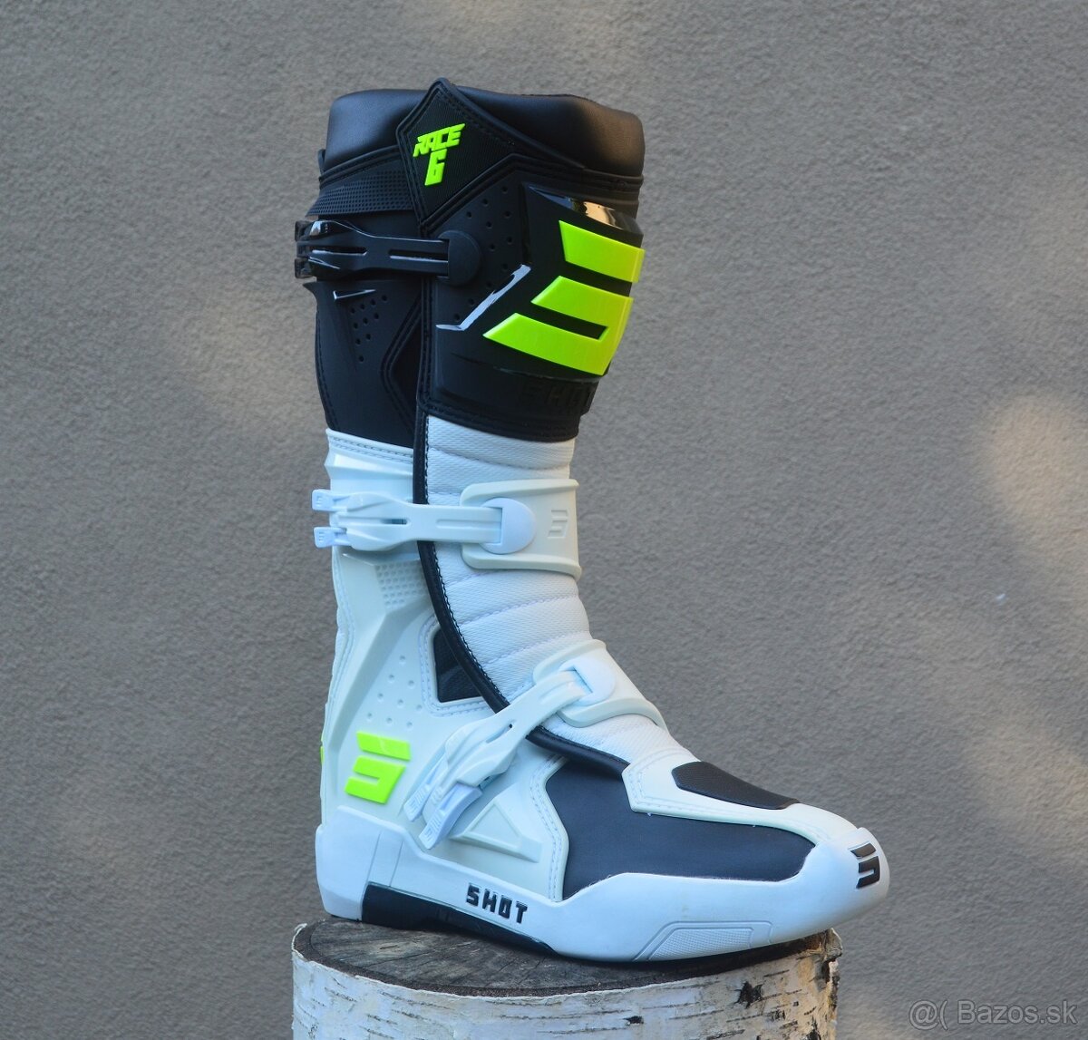 Topánky čižmy SHOT biele žlté fluo čierne - 7