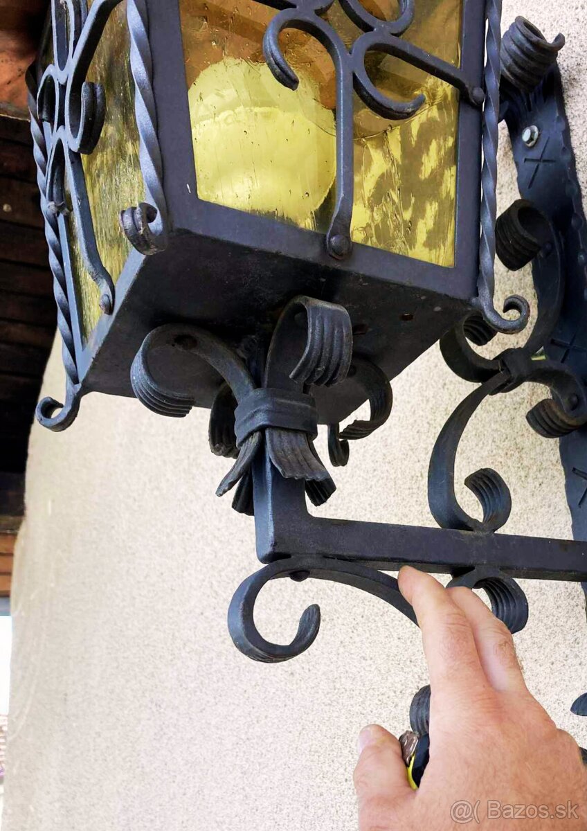 Kované železné nástenné svetlo do exteriéru - 7