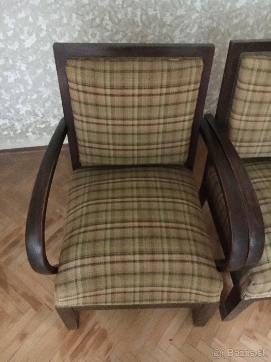 Dve kresla starožitné 1930-40 - 7