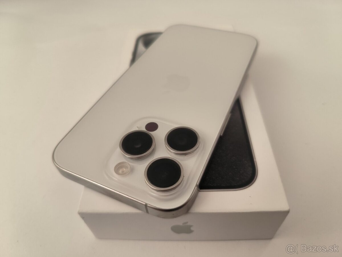 apple iphone 15 PRO 128gb White Titanium / Batéria 100% - 7