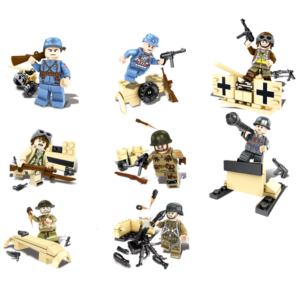 Rôzne sety vojakov 1 + doplnky - typ lego - 7