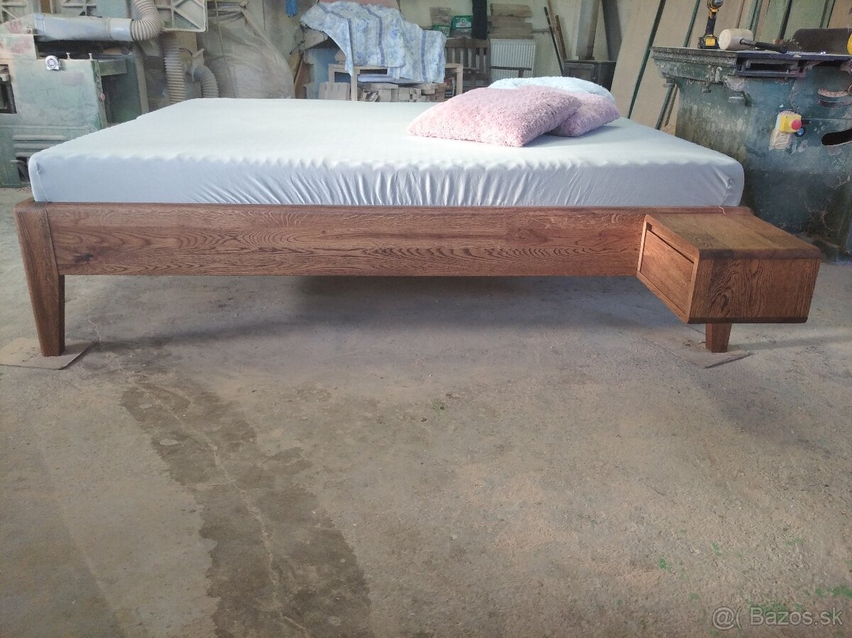 Dubová posteľ bez čela Vilma - 7