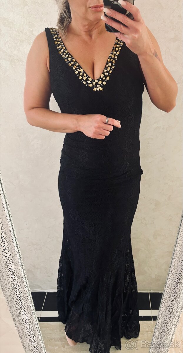 Damske spoločenske šaty čierne - 7