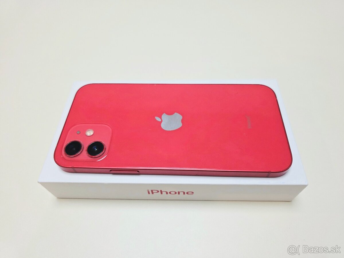 APPLE IPHONE 12 128GB RED,BATERKA 100% - 7