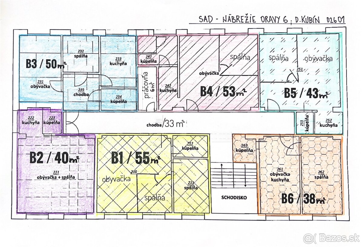 Prenájom 1-izbového apartmánu B2 – Dolný Kubín, časť Mokraď - 7