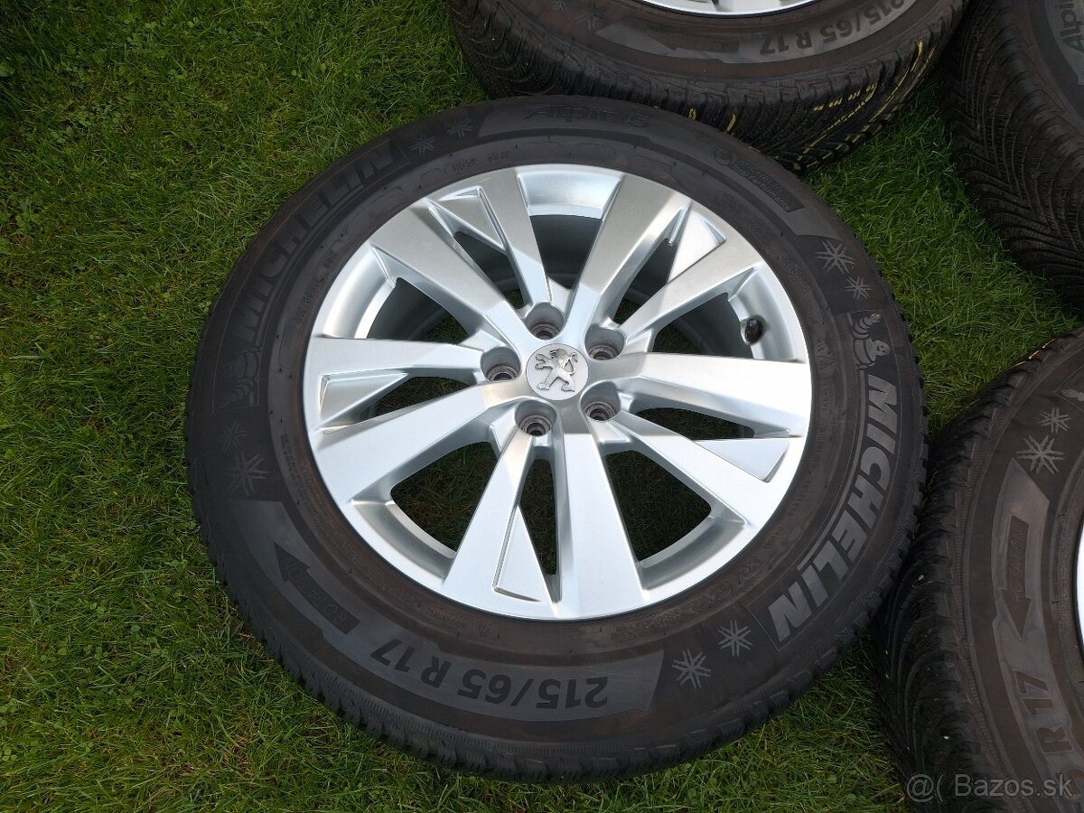 17" ALU 5x 108 orig peugeot,.. zimné 215/65 r17 michelin - 7