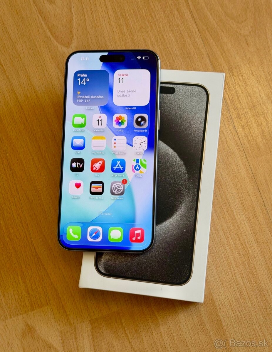 iPhone 15 Pro Max White Titanium BATERIE 100% TOP - 7