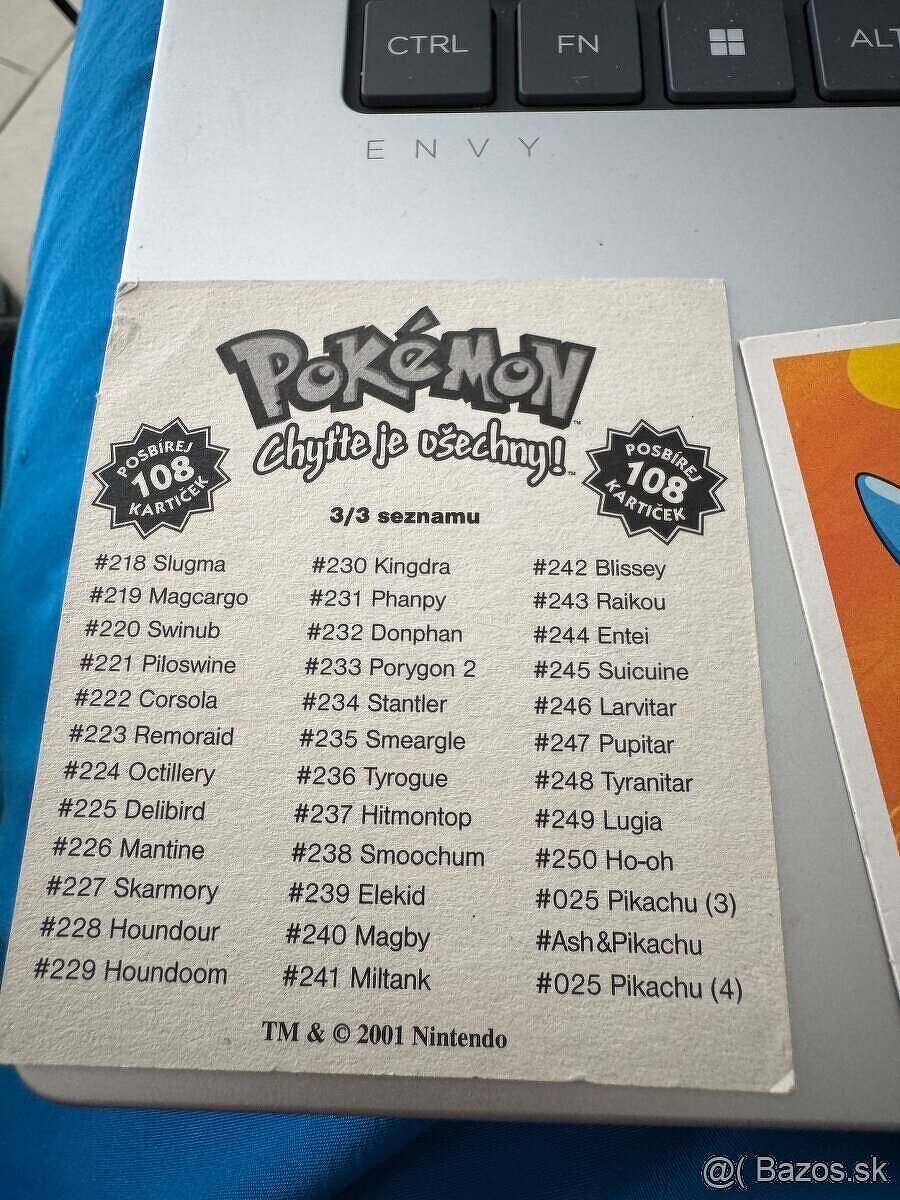 POKÉMON 2001 Nintendo kartičky + DIGIMON kartičky 1. edícia - 7