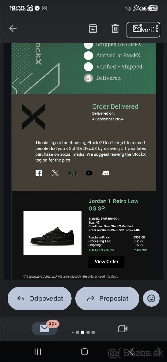 Jordan 1 Low "Travis scott" Black Phantom. - 7