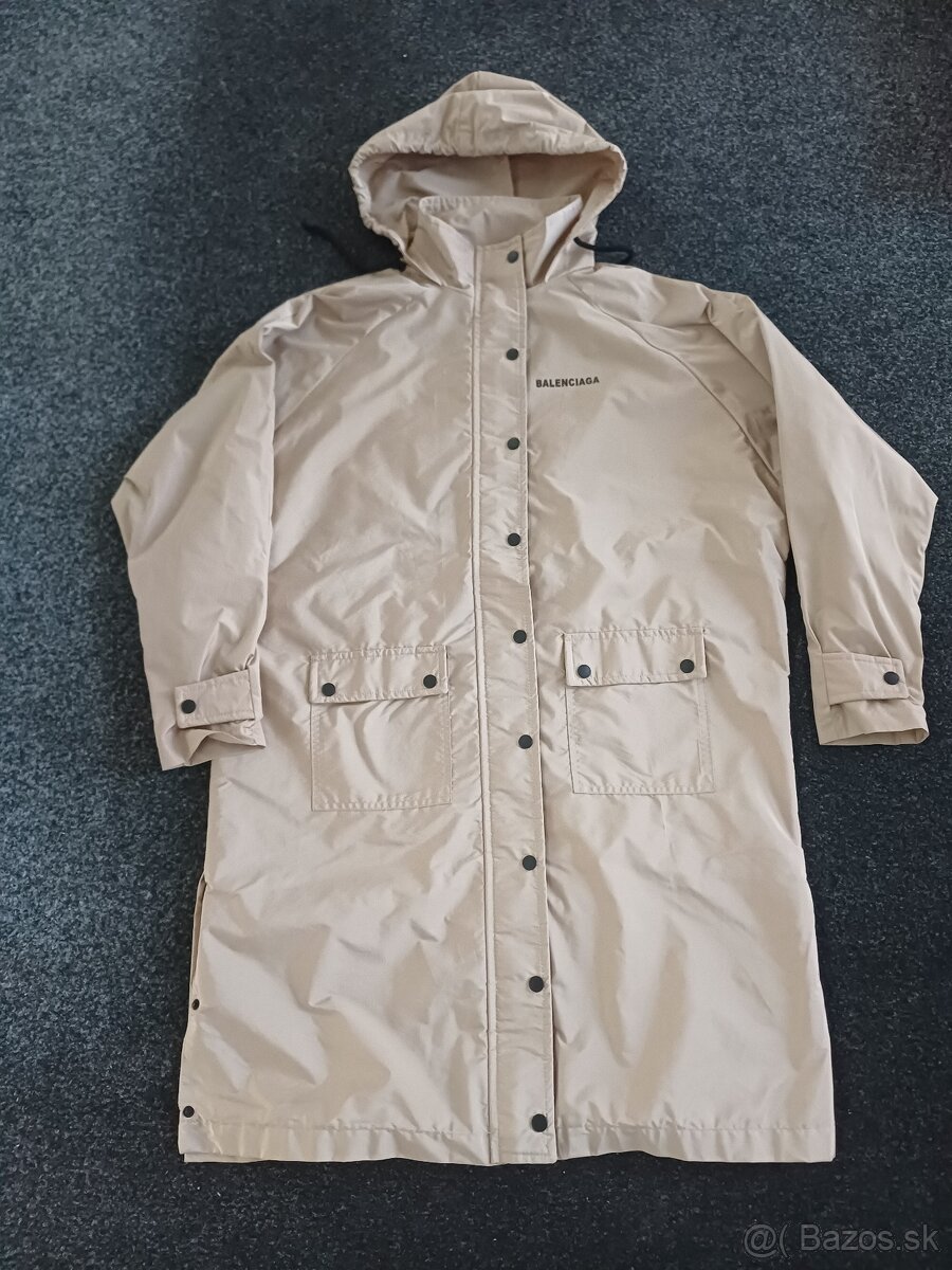 Balenciaga - bežové pončo s kapucňou - 7