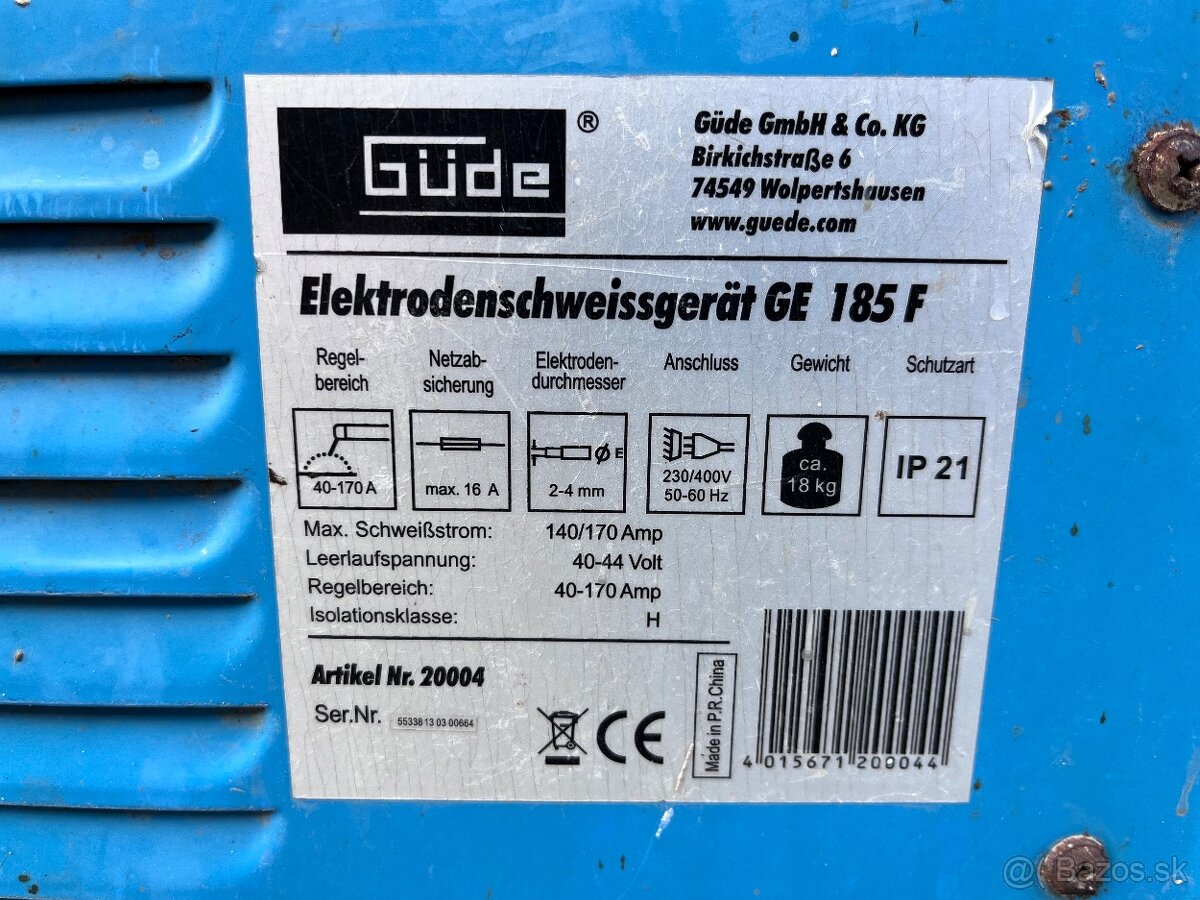 Zváračka GÜDE GE 185 F - 7