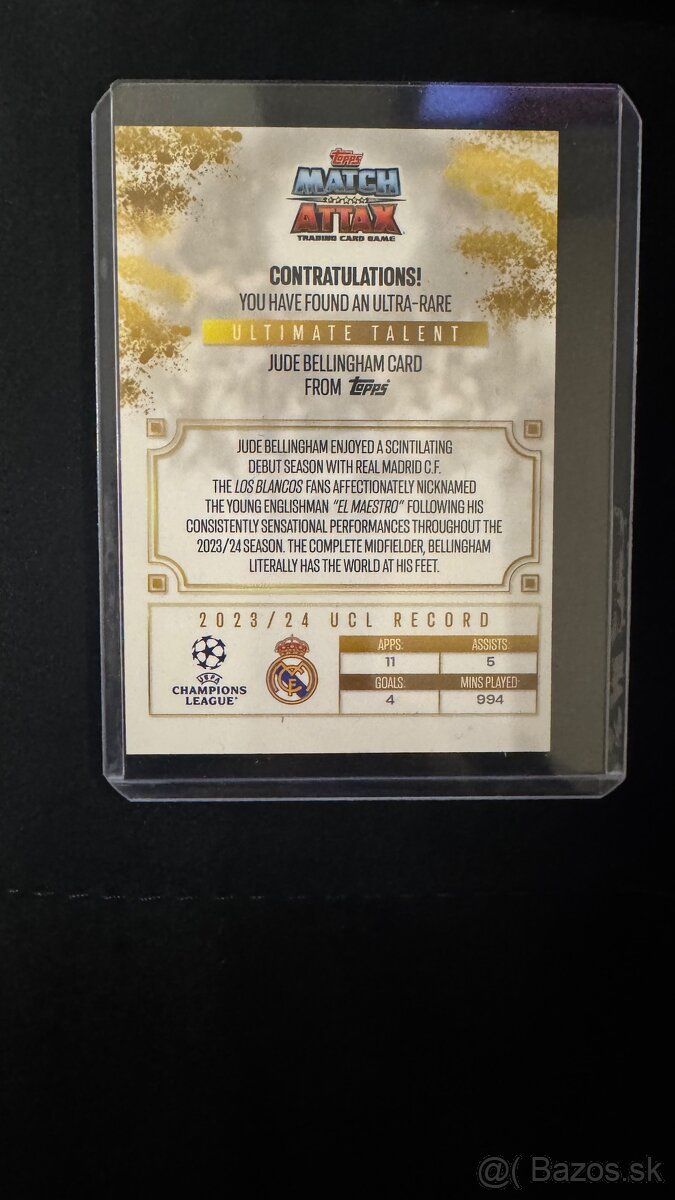 MATCH Attax futbalová kartička EL MAESTRO DE MADRID - 7