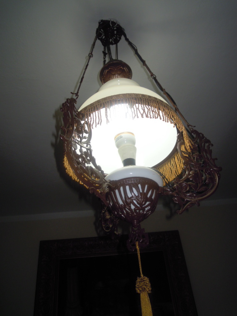 Starožitný luster/lampa - 7