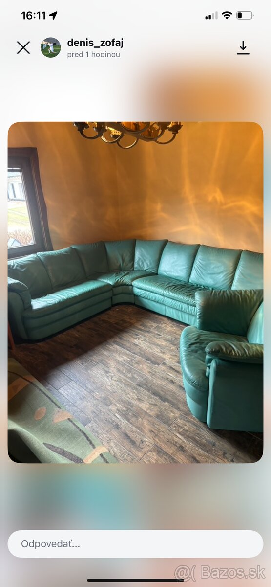 Kožená sedacia súprava - 7