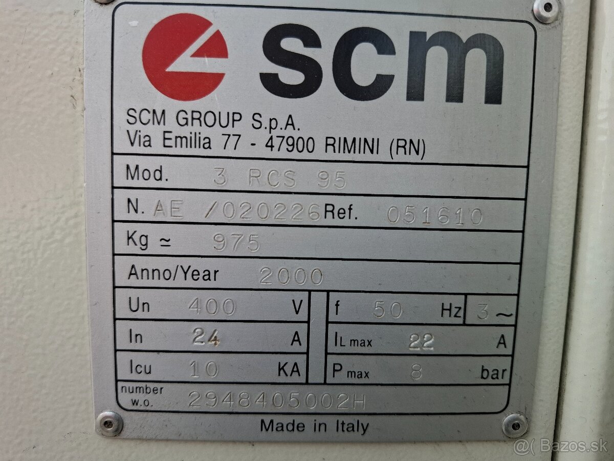 Širokopásová brúska SCM Sandya 3 - 7