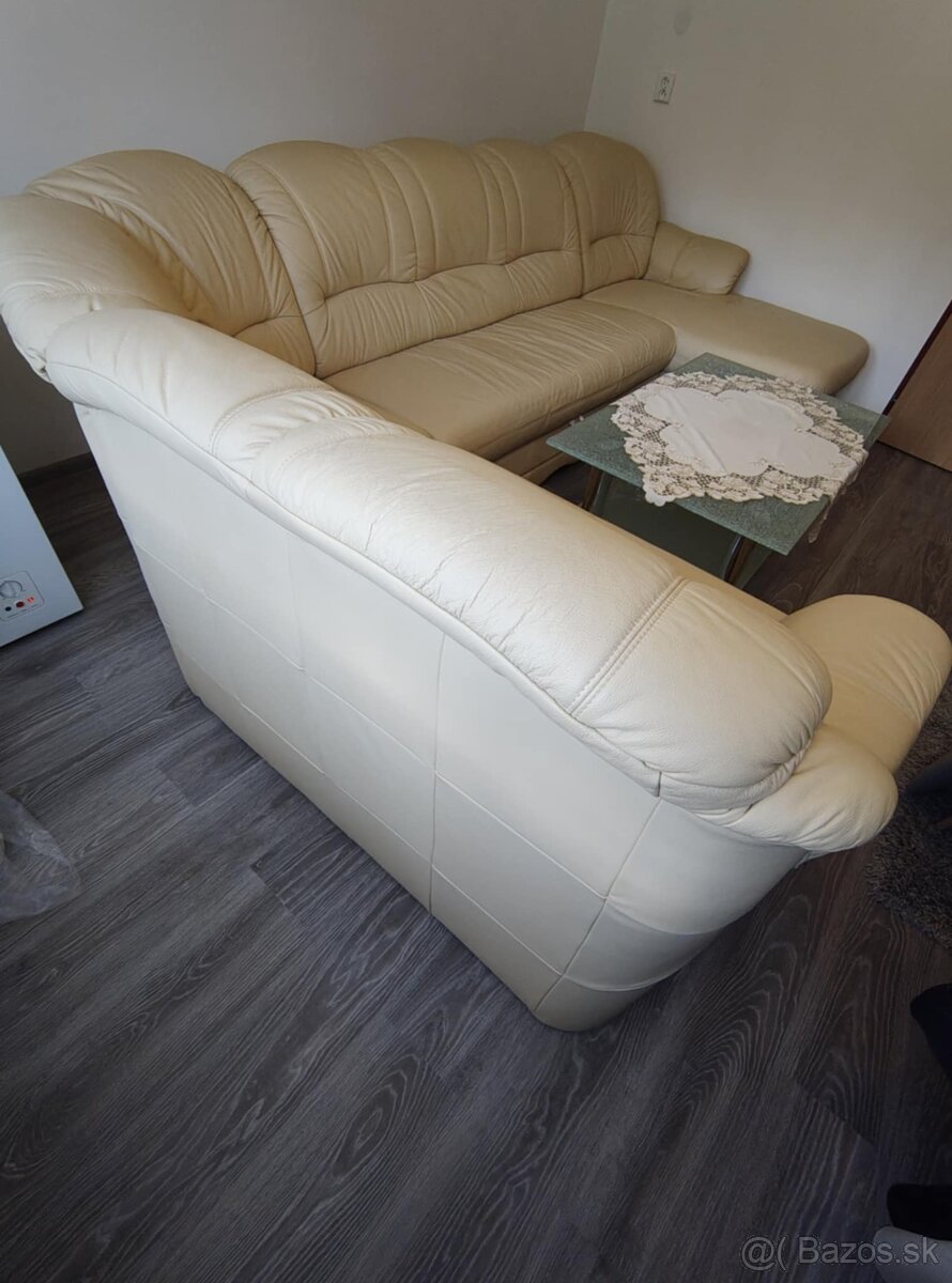 Kozena sedacka v tvare U (sedacia suprava, kozeny gauc) - 7