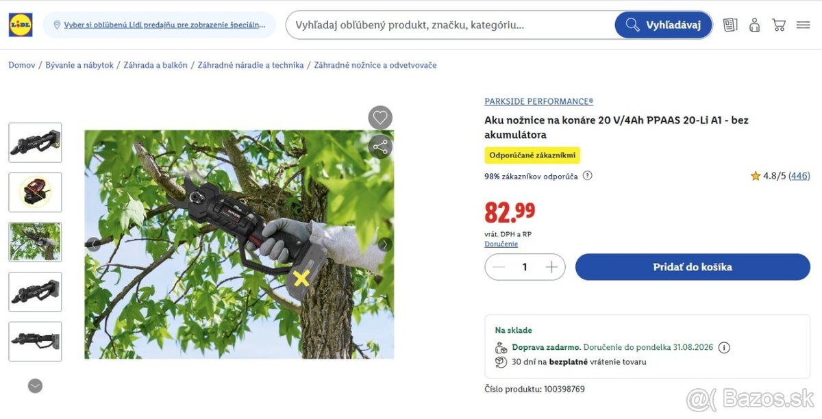 Aku nožnice Parkside Performance 20 V/4Ah PPAAS 20-Li - 7