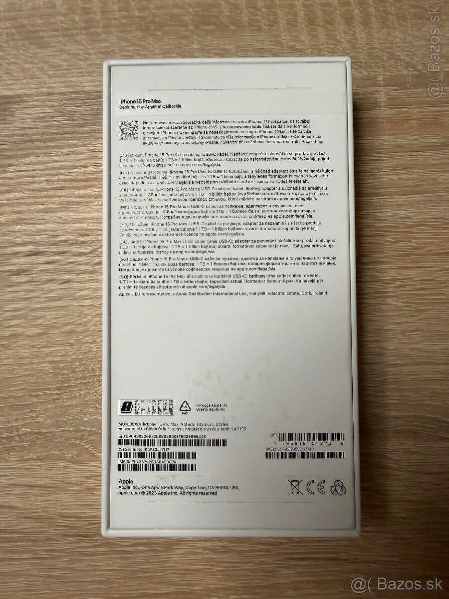 Predam Iphone 15 Pro Max 512Gb, kompletne balenie, vizualne - 7