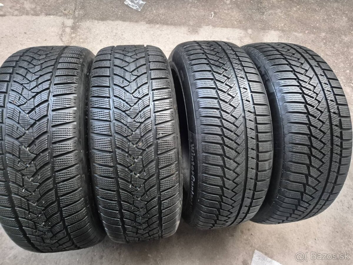 235/55 r19 zimné 4 ks CONTINENTAL+DUNLOP dezén 7,4 - 7,3 mm - 7