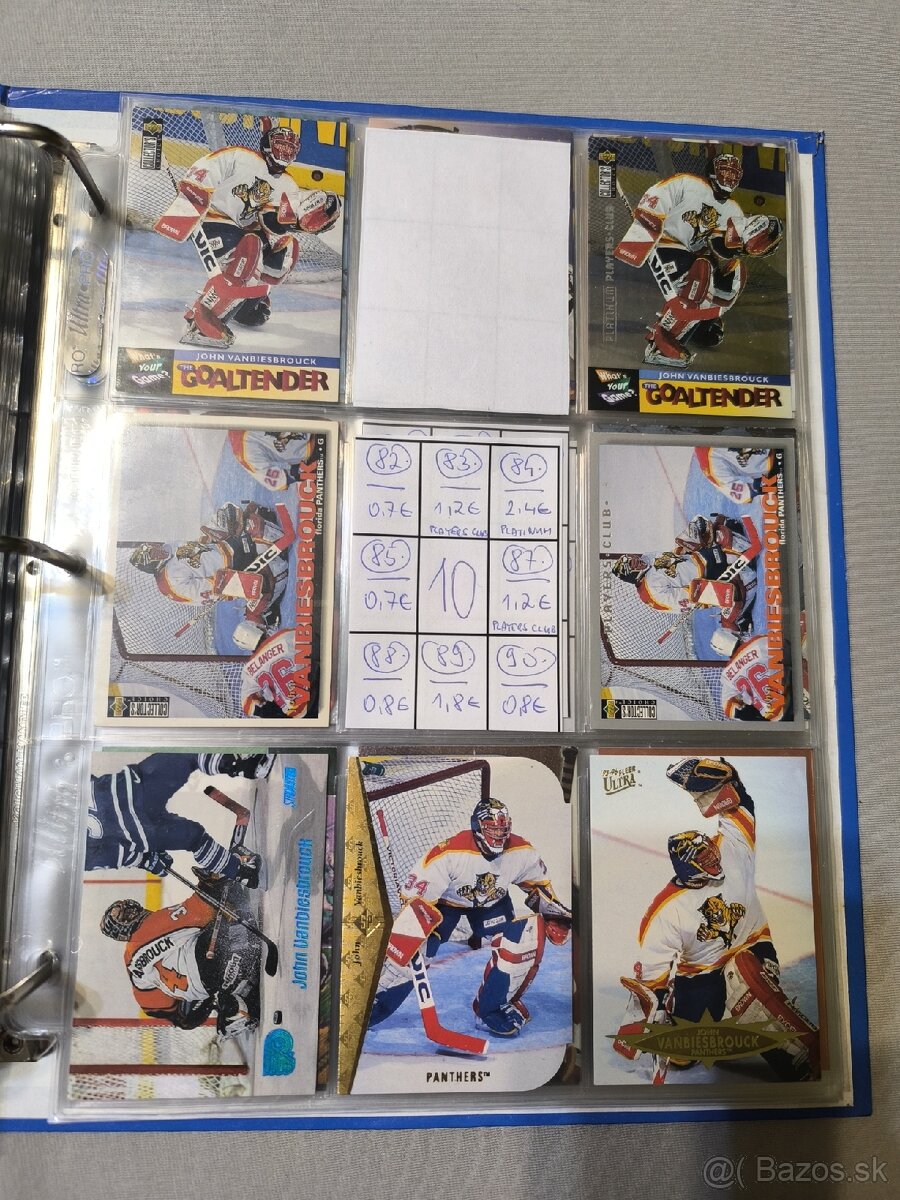Hokejové kartičky - John Vanbiesbrouck 1 - 7