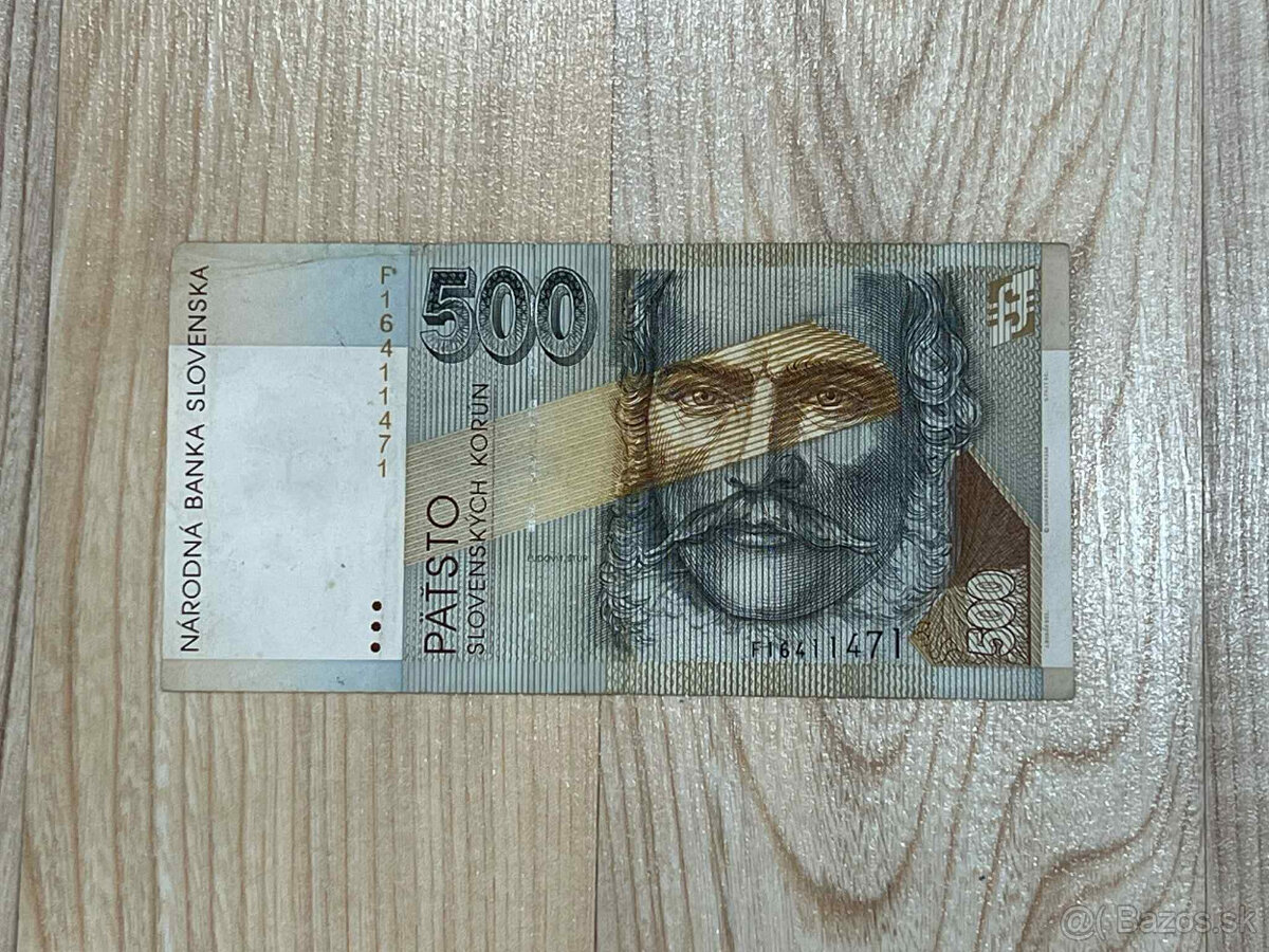 slovenské bankovky 500 SK - 7
