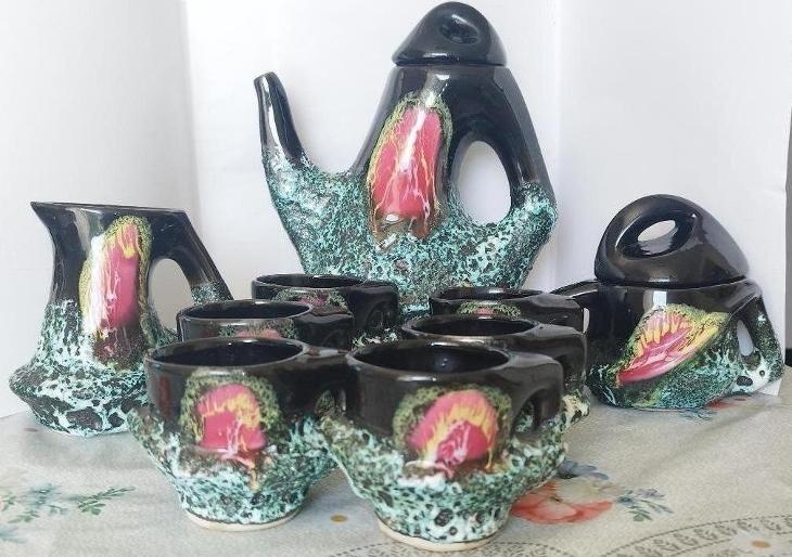 Sopečný čajový servis. - 7