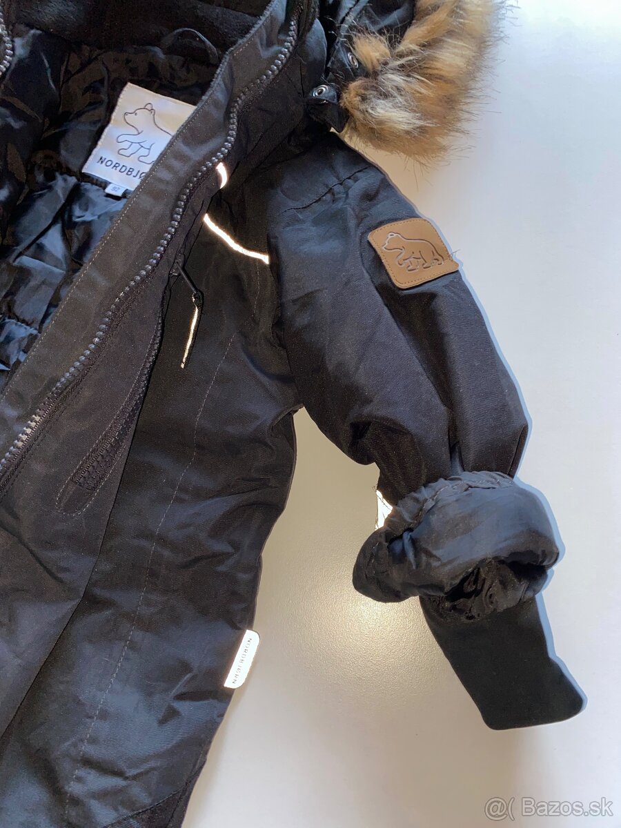 Nordbjørn čierny zimný overal/kombinéza veľkosť 92 - 7