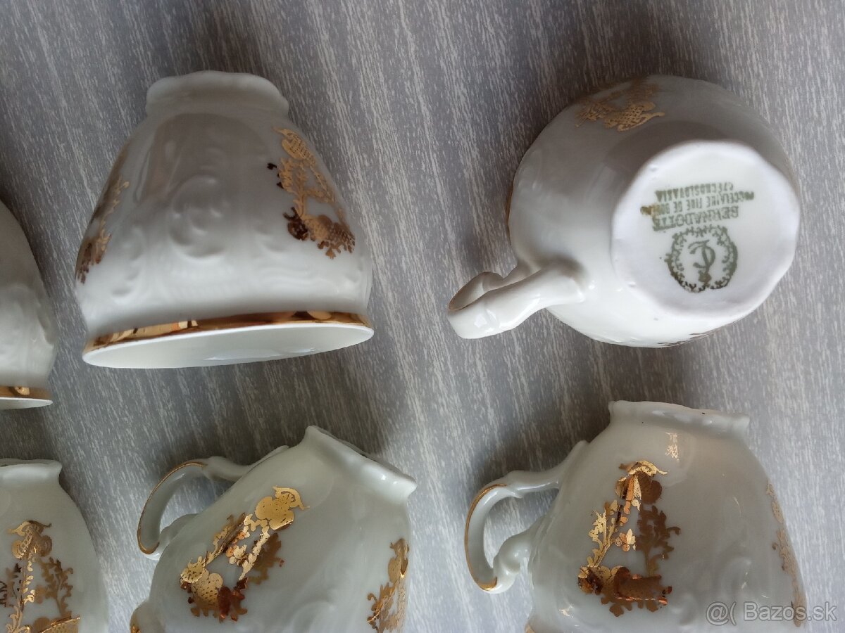 Šálky a podšálky, porcelán. - 7