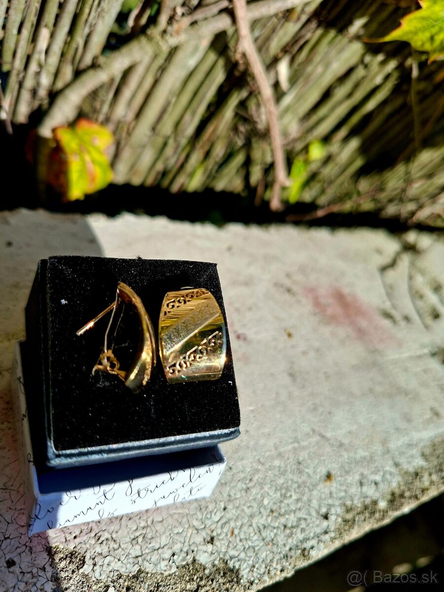 Zlate náušnice výnimočné 585 - 7