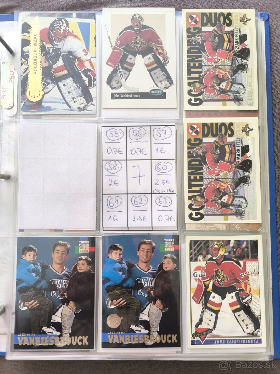 Hokejové kartičky - John Vanbiesbrouck 1 - 7