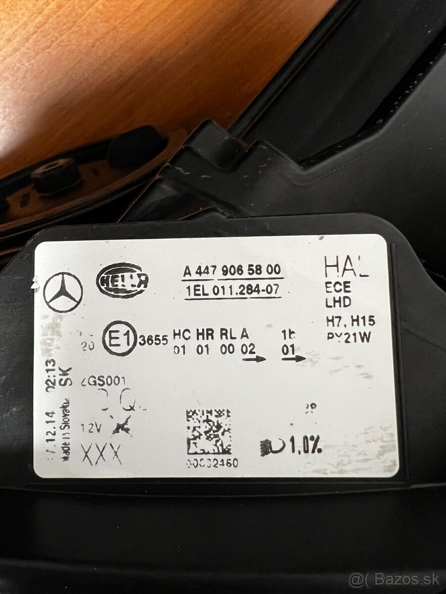 Predne svetla svetlomety lampy mercedes benz V vito w447 - 7