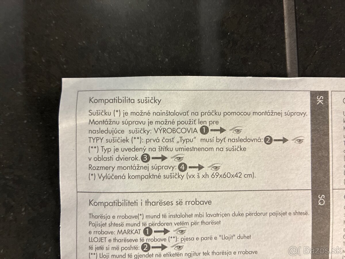 AEG pračka /sušička spojovaci kus - 7