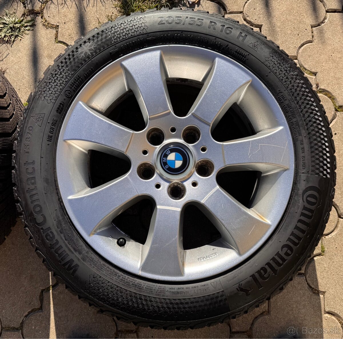 Disky BMW BBS Originál 205/55r16 zimné pneu Continental - 7