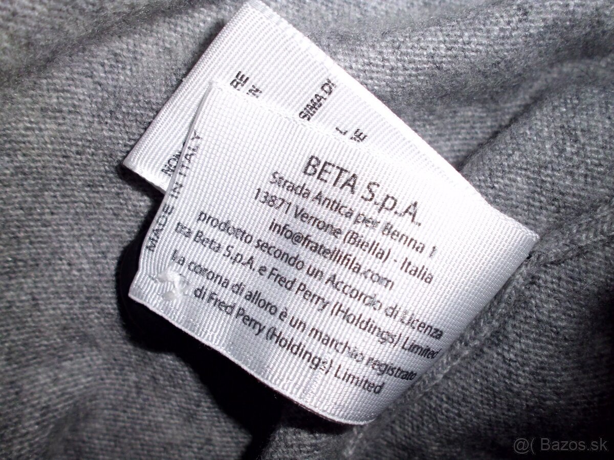 Fred Perry pánsky sveter vlna+kašmír M-S - 7