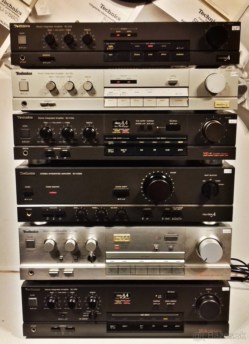 SERIA zosilnovac TECHNICS Class A, Class AA, vyr. JAPAN= Zo1 - 7