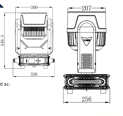 Otočné hlavy V-SHOW beeye Wash 7x40w P 540° T 270° - 7