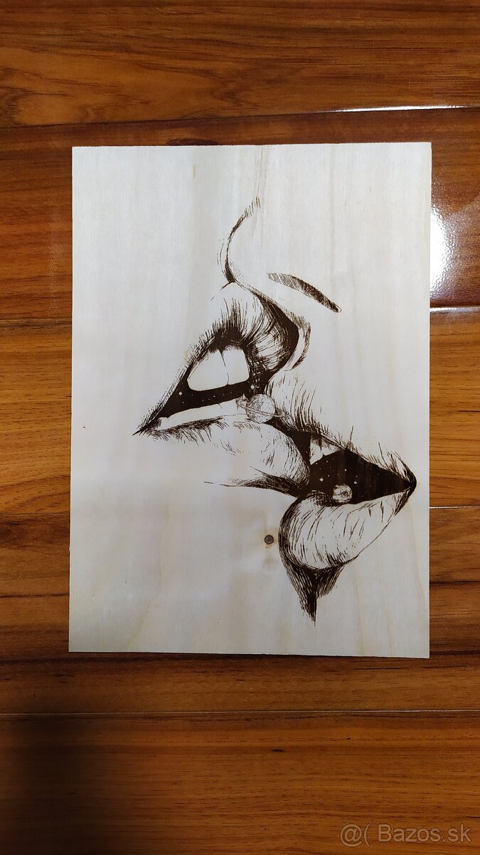 Laserom gravírovaný portrét, preglejka formátu A4 (2) - 7