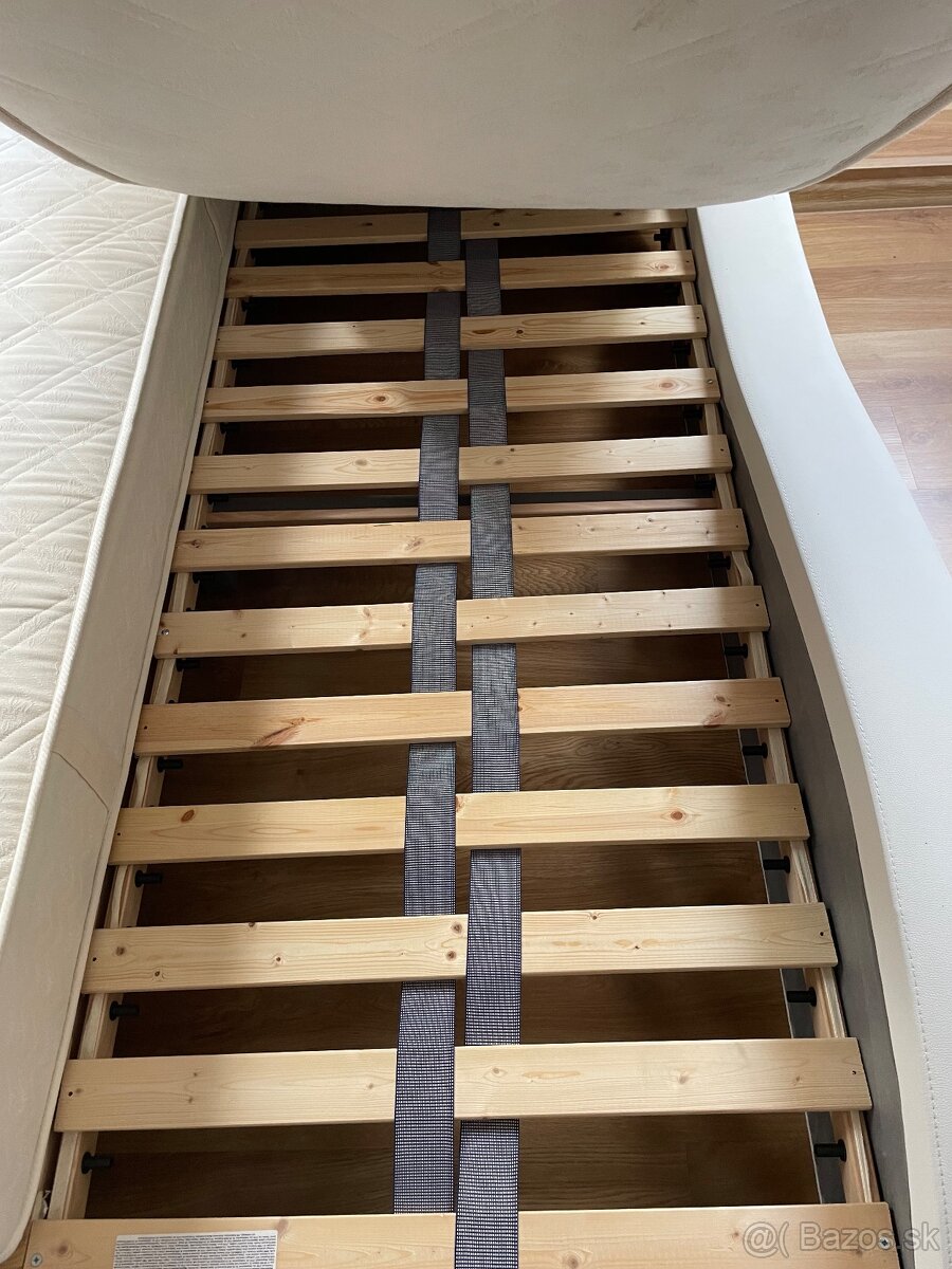 Kožená manželská posteľ 160x200 - 7