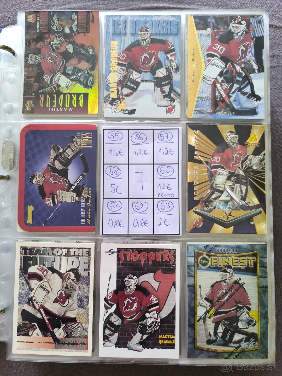 Hokejové kartičky - Martin Brodeur 1 - 7
