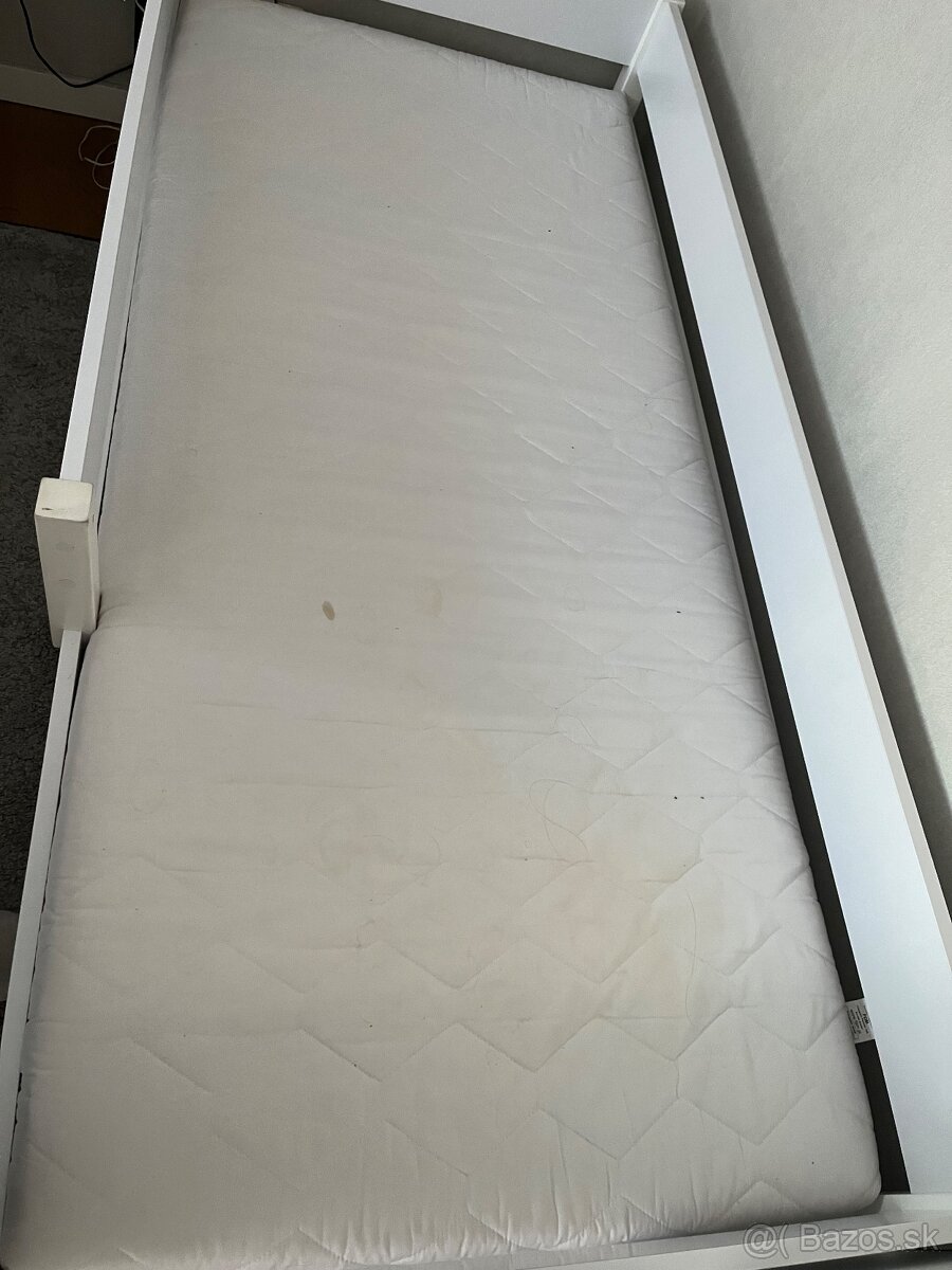 Postel biela 180x80 + 2x matrac - 7
