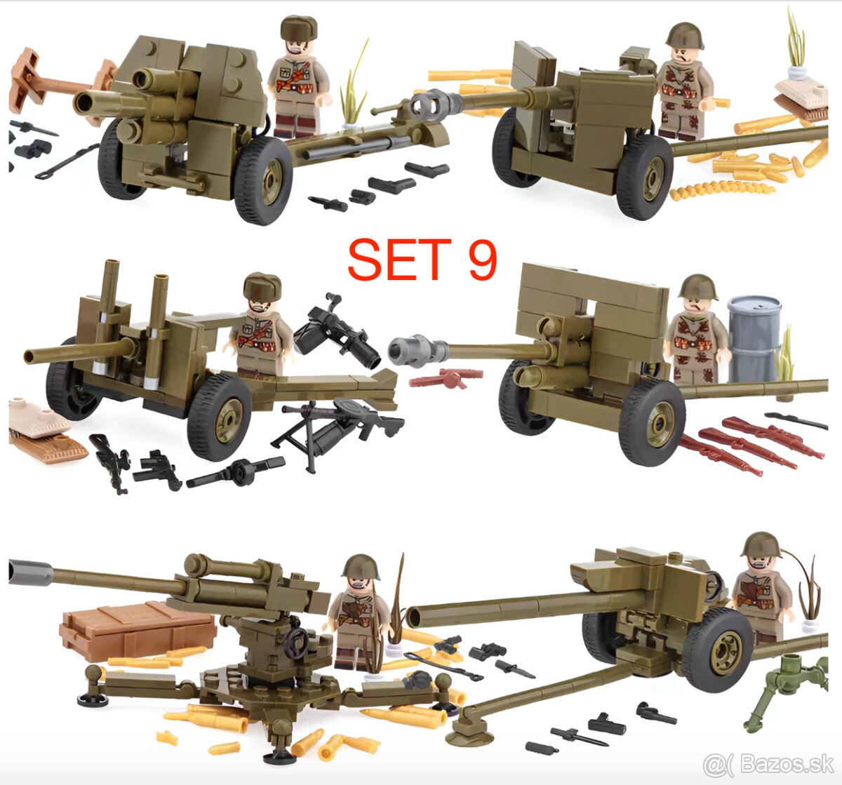 Rôzne sety vojakov 6 + doplnky - typ lego - nové - 7