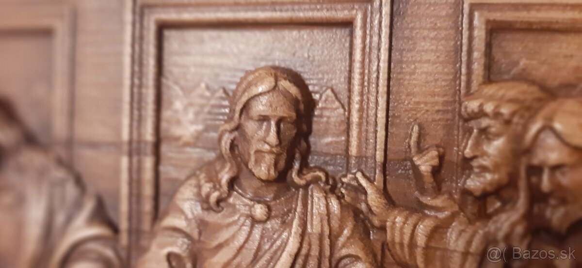 Drevený obraz Posledna večera95×65cmhr.4cm - 7